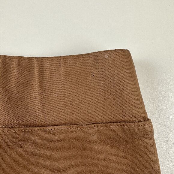 L'Agence Rochelle Coated Hazelnut Brown Pull On Jeans Womens Sz L / G - Picture 8 of 9